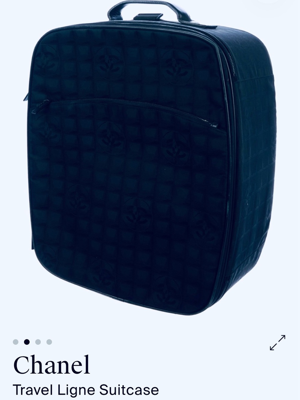 CHANEL Black Quilted Travel Ligne Suitcase